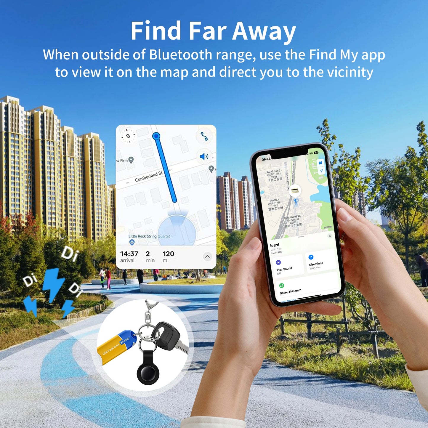 Anti-Lose Tracker Positioning Far Away Finder for Apple Find My Voice Locate Suitcase Keys Bag Toys Smart Tag for IOS Iphone