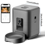 Level up your pet care game with our 2L Smart Pet Feeder! Control feeding times and portions from anywhere using Wi-Fi and the app, plus keep an eye on your furry friends with the built-in camera! Perfect for both cats and dogs! 🐾📱✨