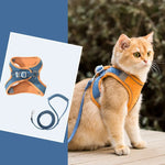 Glow-in-the-Dark Adjustable Cat & Dog Harness with Leash - Comfortable, Breathable, and Reflective! Perfect for Night Walks! 🐾✨