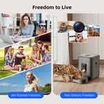 Level up your pet care game with our 2L Smart Pet Feeder! Control feeding times and portions from anywhere using Wi-Fi and the app, plus keep an eye on your furry friends with the built-in camera! Perfect for both cats and dogs! 🐾📱✨